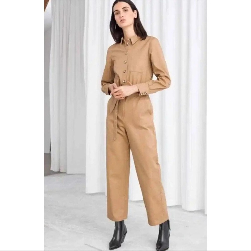 Paris‎ Atelier & Other Stories Khaki Belted Boiler Jumpsuit      Size: 2